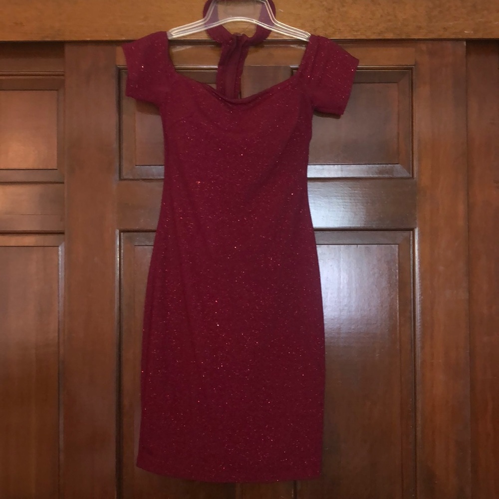 Burgundy dress
